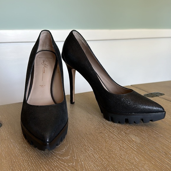 Donald J Pliner Endiva Italy 8.5 lug sole pointed toe leather high heel pumps - Picture 12 of 12